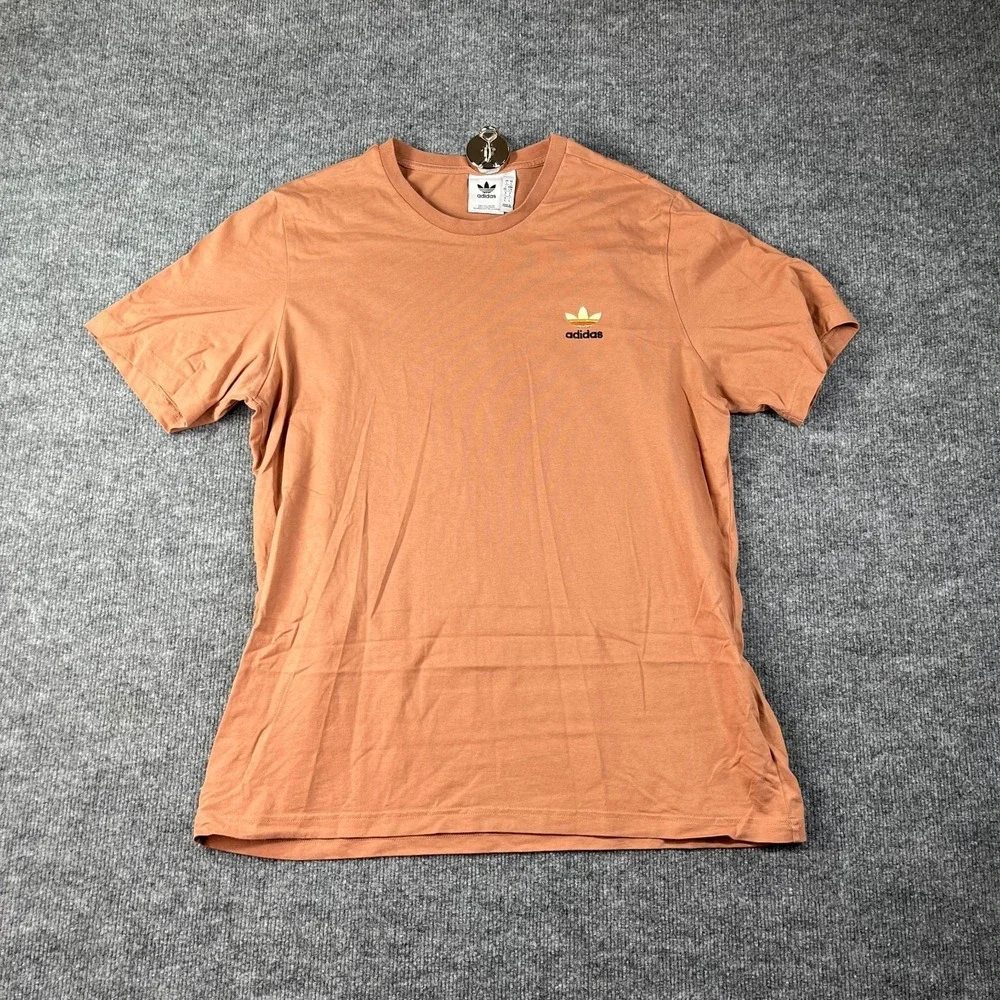 Adidas Originals Graphic Planet T‎ Shirt Mens Large Orange Protect What You Love